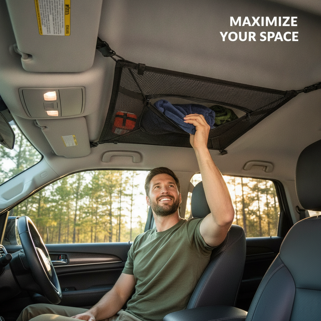 Car Ceiling Storage Net