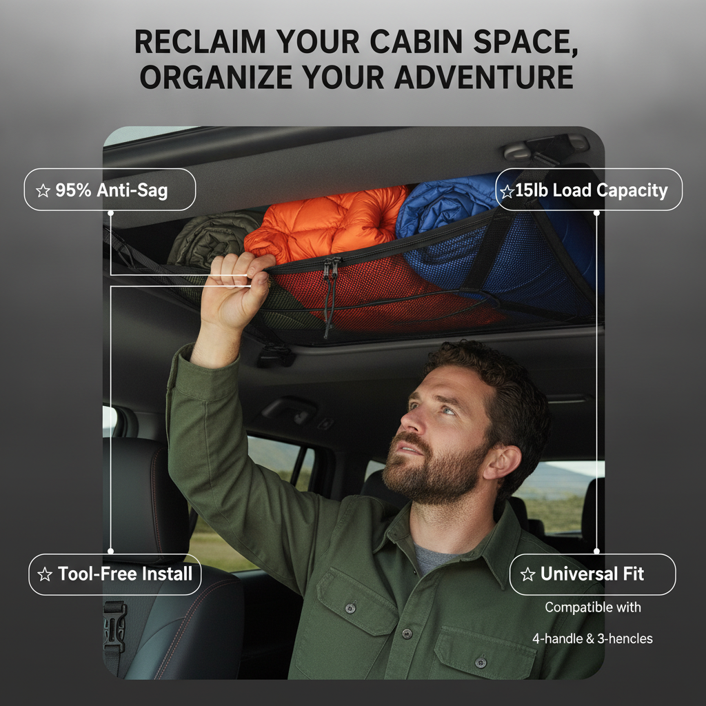 Car Ceiling Storage Net