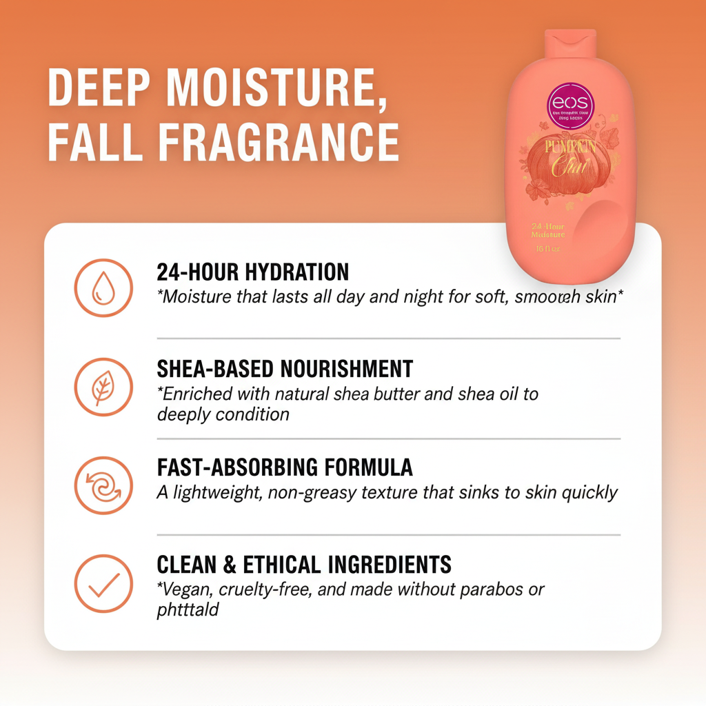 Eos Pumpkin Chai Body Lotion, 24-Hour Moisture, 16 fl oz