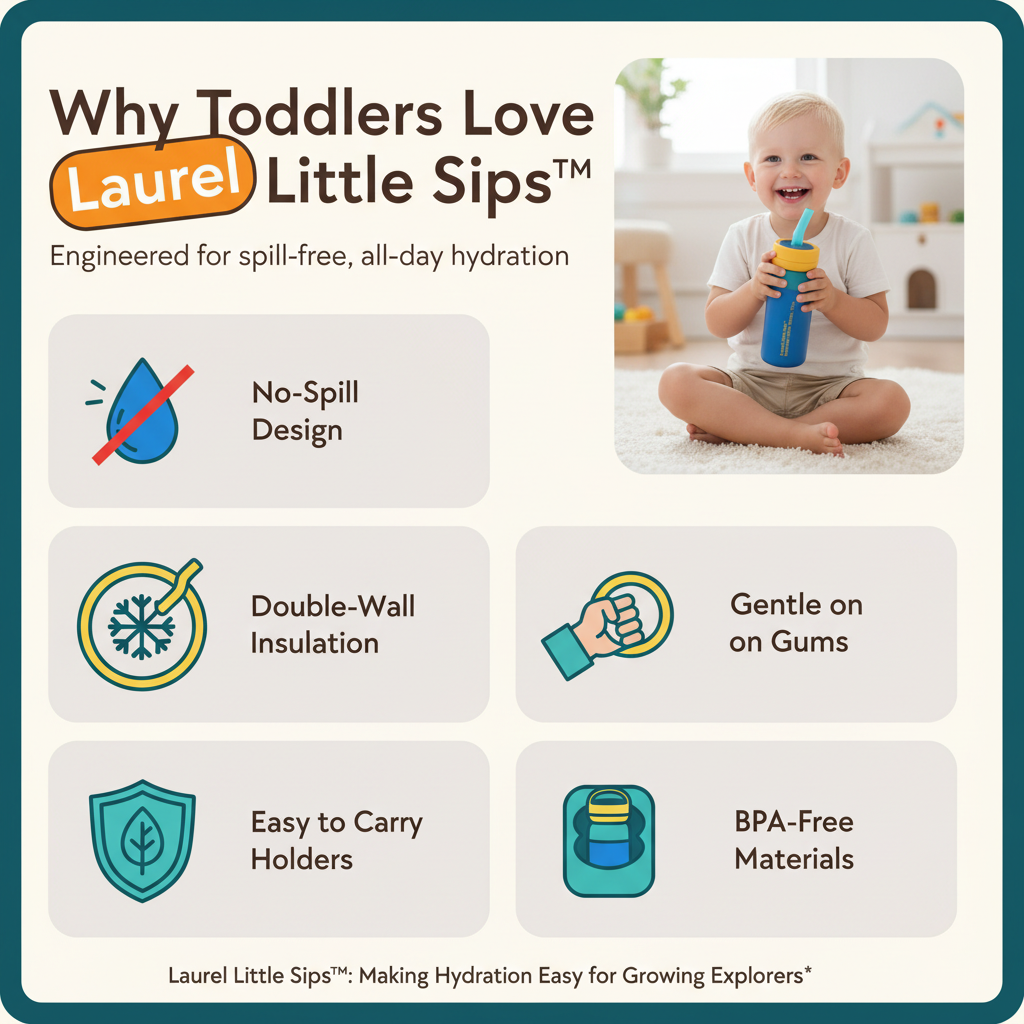 Laurel Little Sips™ Insulated Water Bottle, 12oz